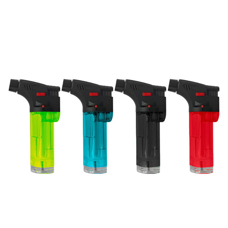 Jet Torch 196037 Adamo Big Transparent Windproof Lighter TC Cool 12 pack
